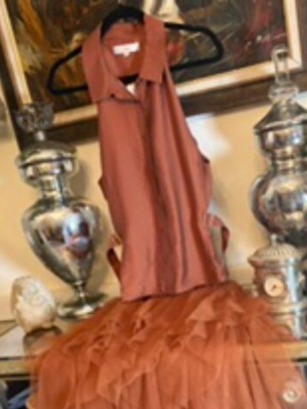NWT The Loft: Versatile Bronze/Copper Button-Front Top or Vest  ( xl)